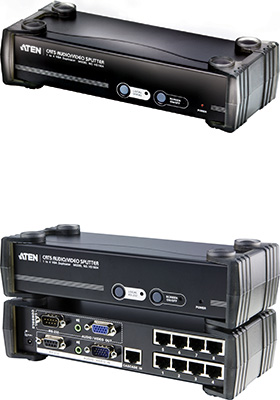 Aten VS1504 4 8 Port Cat 5 Video //Audio Splitter