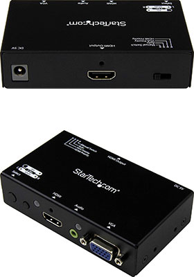 2x Video-Input with Audio to HDMI Switcher
