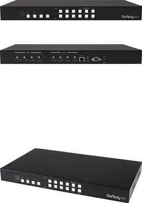 4x4 HDMI Matrix Switch w/ Picture-and-Picture Multiviewer or Video Wall