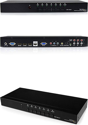 7x Video-Input with Audio to HDMI Scaler Switcher