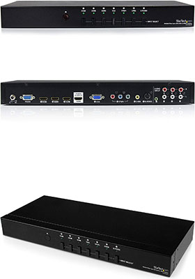 7x Video-Input with Audio to HDMI Scaler Switcher 7x Video-Input with Audio to HDMI Scaler Switcher