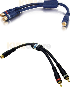 Velocity RCA to 2x RCA Adapter Y-Cables