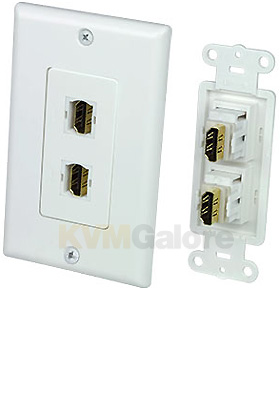 Dual HDMI Wall Plate