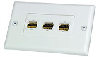 Triple HDMI Wall Plate