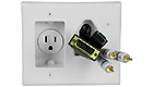 Recessed Power and Cable Pass-Through Wall Plate