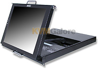 LCD Console with tucked-in keyboard