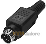 Mini-DIN male connector