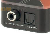 Coax and TOSLink female connectors Coax and TOSLink female connectors